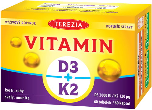 TEREZIA COMPANY Vitamin D3 + K2 60 tobolek - Vitamin D3 - Main image