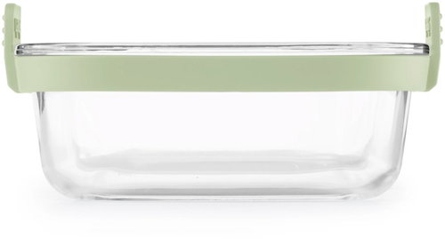 Lékué Glass Container for Air Fryer, Square - Transparent - Fryer Accessory - Main image
