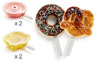 Liekué Tvorítka na nanuky v tvare donutov a praclíkov Donut 2 ks & Pretzel 2 ks - Forma na nanuky