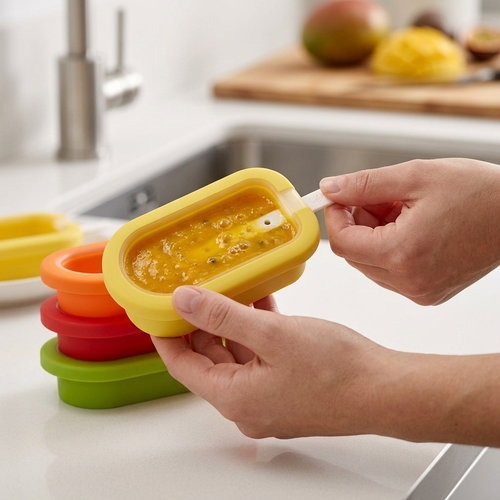 Lékué Popsicle Maker Stackable Popsicle Yellow | large - Ice Pop Mould - Main image