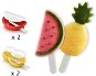 Lékué Tvořítka na nanuky ve tvaru ananasů a melounů Ananas 2ks & Watermelon 2ks - Forma na nanuky