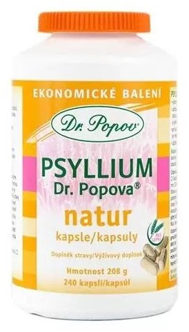 Dr.Popov Psyllium NATUR kapsle, 240 ks - Fibre - Main image