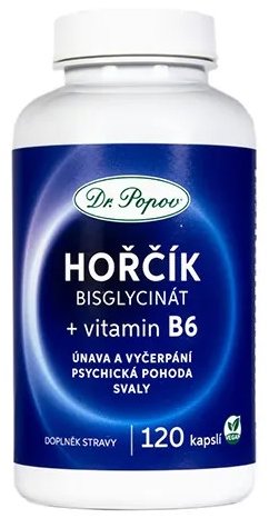 Dr.Popov Hořčík Mg + vitamin B6 120 kapslí - Magnesium - Main image