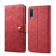 Lenuo Leather for Samsung Galaxy A7, Red - Phone Case