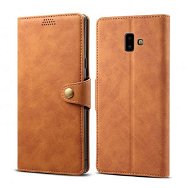 Lenuo Leather for Samsung Galaxy J6+ Brown - Phone Case
