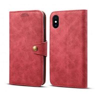 Lenuo Leather for iPhone X/Xs, Red - Phone Case