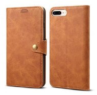 Lenuo Leather tok iPhone 8 Plus/7 Plus készülékhez, barna - Mobiltelefon tok