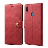 Lenuo Leather tok Huawei Y6 / Y6s / Y6 Prime (2019) készülékhez, piros - Mobiltelefon tok
