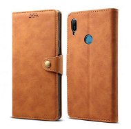Lenuo Leather tok Huawei Y6 / Y6s / Y6 Prime (2019) készülékhez, barna - Mobiltelefon tok