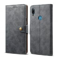 Lenuo Leather tok Huawei Y6 / Y6s / Y6 Prime (2019) készülékhez, szürke - Mobiltelefon tok