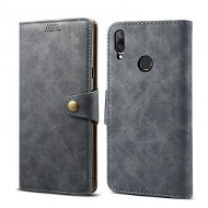 Lenuo Leather tok Huawei Y7 Prime (2019) készülékhez, szürke - Mobiltelefon tok