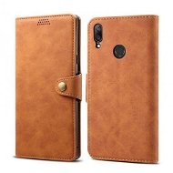 Lenuo Leather tok Huawei Y7 Prime (2019) készülékhez, barna - Mobiltelefon tok