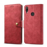 Lenuo Leather tok Huawei Y7 Prime (2019) készülékhez, piros - Mobiltelefon tok