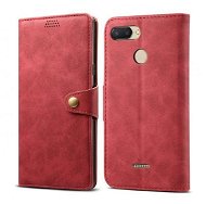 Lenuo Leather for Xiaomi Redmi 6, Red - Phone Case