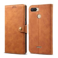 Lenuo Leather for Xiaomi Redmi 6, Brown - Phone Case