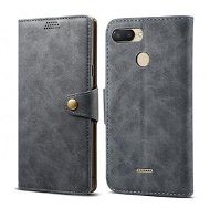 Lenuo Leather für Xiaomi Redmi 6, grau - Handyhülle