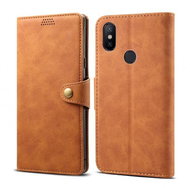 Lenuo Leather for Xiaomi Mi A2, Brown - Phone Case