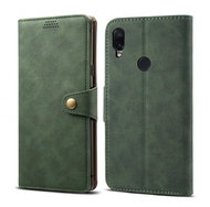 Lenuo Leather for Xiaomi Redmi Note 7, Green - Phone Case