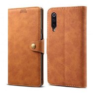Lenuo Leather tok Xiaomi Mi 9 készülékhez, barna - Mobiltelefon tok