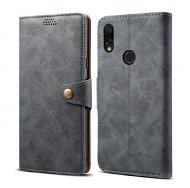 Lenuo Leather für Xiaomi Redmi 7, grau - Handyhülle