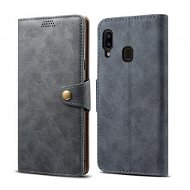 Lenuo Leather for Samsung Galaxy A20e, Grey - Phone Case