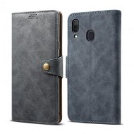 Lenuo Leather for Samsung Galaxy A30, Grey - Phone Case