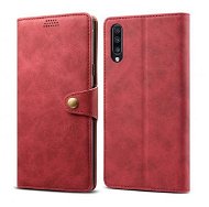 Lenuo Leather tok Samsung Galaxy A50/A50s/A30s készülékhez, piros - Mobiltelefon tok
