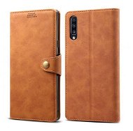 Lenuo Leather tok Samsung Galaxy A50/A50s/A30s készülékhez, barna - Mobiltelefon tok