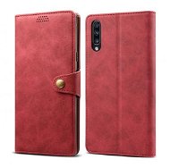 Lenuo Leather for Samsung Galaxy A70, Red - Phone Case