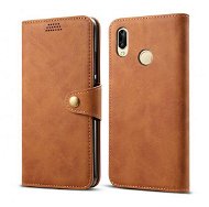Lenuo Leather tok Huawei P30 lite/P30 Lite New Edition készülékhez, barna - Mobiltelefon tok