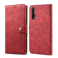 Lenuo Leather tok Honor 20/Huawei Nova 5T készülékhez, piros - Mobiltelefon tok