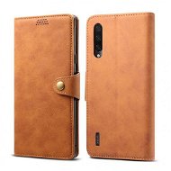Lenuo Leather a Xiaomi Mi 9 Lite típushoz, barna - Mobiltelefon tok