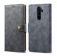 Lenuo Leather für Xiaomi Redmi Note 8 Pro, Grau - Handyhülle