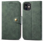 Lenuo Leather az iPhone 11 típushoz, zöld - Mobiltelefon tok