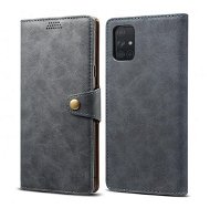 Lenuo Leather for Samsung Galaxy A71, Grey - Phone Case