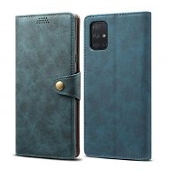 Lenuo Leather for Samsung Galaxy A71, Blue - Phone Case