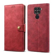 Lenuo Leather pre Xiaomi Redmi Note 9, červené - Puzdro na mobil