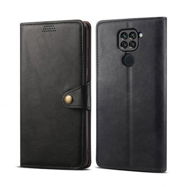 Lenuo Leather for Xiaomi Redmi Note 9, Black - Phone Case