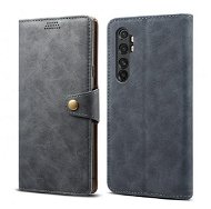 Lenuo Leder-Handyhülle für Xiaomi Mi Note 10 Lite, grau - Handyhülle