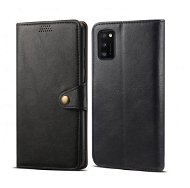 Lenuo Leather for Samsung Galaxy A41, Black - Phone Case