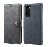 Lenuo Leather tok Huawei P40 készülékhez, szürke - Mobiltelefon tok
