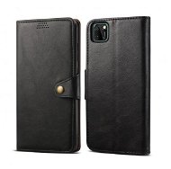 Lenuo Leather for Huawei Y5p, Black - Phone Case