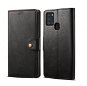 Lenuo Leder-Handyhülle für Samsung Galaxy A21s, schwarz - Handyhülle