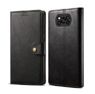 Lenuo Leather Xiaomi Poco X3 fekete tok - Mobiltelefon tok