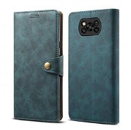 Lenuo Leather for Xiaomi Poco X3, Blue - Phone Case