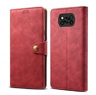 Lenuo Leather for Xiaomi Poco X3, Red - Phone Case