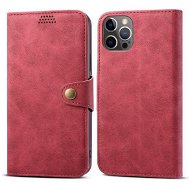 Lenuo Leather iPhone 12/12 Pro piros tok - Mobiltelefon tok