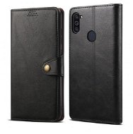 Lenuo Leather for Samsung Galaxy M11, Black - Phone Case