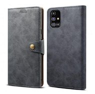Lenuo Leather für Samsung Galaxy M31s, grau - Handyhülle
