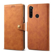 Lenuo Leather for Xiaomi Redmi Note 8, Brown - Phone Case